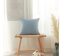 suxuMhao 2Pcs Sofa Cushion Cover Blue Grey Series Start Your Dream Night with This Comfortable, Breathable Pillowcase 17.72x17.72inch(Blue