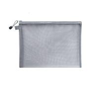 suxuMhao 3pcs A5 Makeup Bag Cosmetic Bag File Folder Mesh Bag Paper Bags Folders Document Storage Bag Testing Paper Pouch Mesh Pouch File Holder File Pouch Zipper Office Material，9.25 * 7.1in，Gray