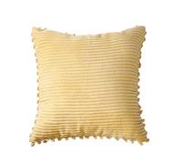 suxuMhao 3Pcs Cushion Cover Pillow case Classic and Timeless, Pure Color Simple Pillowcase, with Any Bed is Brilliant 17.72x17.72inch(Yellow 1
