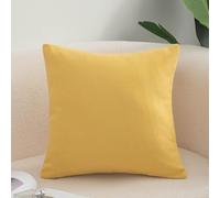 suxuMhao 3Pcs Solid Color Cotton Linen Pillow case Classic and Timeless, Pure Color Simple Pillowcase, with Any Bed is Brilliant 19.69x19.69inch(Yellow 01