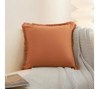 suxuMhao 3Pcs Solid Color Washed Cotton Pillowcase Classic and Timeless, Pure Color Simple Pillowcase, with Any Bed is Brilliant 11.8x19.69inch(Orange