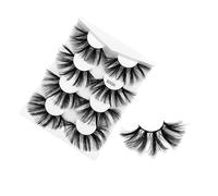 suxuMhao 4 Pairs Fluffy Mink Lashes Natural Look 6D Volume False Eyelashes 6DX04