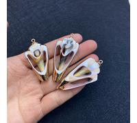 suxuMhao 4Pcs Ocean Beach Seashells Craft Charms Pendant Conch Shells Charms for Bracelet Necklace Making Craft Supplies-S20