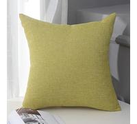suxuMhao 4Pcs Solid Color Cotton Linen Pillow case Classic and Timeless, Pure Color Simple Pillowcase, with Any Bed is Brilliant 15.75x15.75inch(Chartreuse