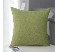 suxuMhao 4Pcs Solid Color Cotton Linen Pillow case Classic and Timeless, Pure Color Simple Pillowcase, with Any Bed is Brilliant 17.72x17.72inch(Green