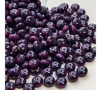 suxuMhao 50Pcs Beads Resin Disc Beads Spacer Beads Abacus Beads Craft Beads for DIY Bracelet Earring Necklace Jewelry Making-Dark Purple