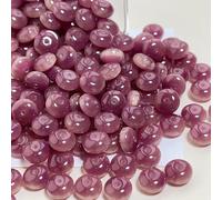 suxuMhao 50Pcs Beads Resin Disc Beads Spacer Beads Abacus Beads Craft Beads for DIY Bracelet Earring Necklace Jewelry Making-Purple Red