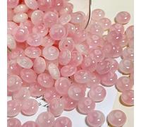 suxuMhao 50Pcs Beads Resin Disc Beads Spacer Beads Abacus Beads Craft Beads for DIY Bracelet Earring Necklace Jewelry Making-Pink