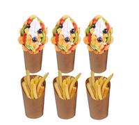 suxuMhao 50Pcs Halloween Party French Fries Holder Cups Take-Out Party Cakes Egg Puff Waffle Ice Cream Cups Holder for Wedding Birthday Party Baby Shower