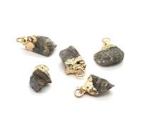 suxuMhao 5Pcs Natural Stone Pendants with Jump Rings Irregular Stone Charms for DIY Earring Necklace Bracelet Jewelry Making-N20