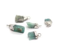 suxuMhao 5Pcs Natural Stone Pendants with Jump Rings Irregular Stone Charms for DIY Earring Necklace Bracelet Jewelry Making-N08