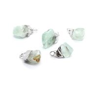 suxuMhao 5Pcs Natural Stone Pendants with Jump Rings Irregular Stone Charms for DIY Earring Necklace Bracelet Jewelry Making-N14