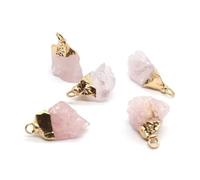 suxuMhao 5Pcs Natural Stone Pendants with Jump Rings Irregular Stone Charms for DIY Earring Necklace Bracelet Jewelry Making-N09