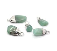 suxuMhao 5Pcs Natural Stone Pendants with Jump Rings Irregular Stone Charms for DIY Earring Necklace Bracelet Jewelry Making-N24