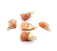 suxuMhao 5Pcs Natural Stone Pendants with Jump Rings Irregular Stone Charms for DIY Earring Necklace Bracelet Jewelry Making-N21