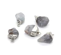 suxuMhao 5Pcs Natural Stone Pendants with Jump Rings Irregular Stone Charms for DIY Earring Necklace Bracelet Jewelry Making-N16