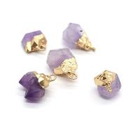 suxuMhao 5Pcs Natural Stone Pendants with Jump Rings Irregular Stone Charms for DIY Earring Necklace Bracelet Jewelry Making-N04