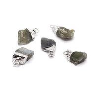 suxuMhao 5Pcs Natural Stone Pendants with Jump Rings Irregular Stone Charms for DIY Earring Necklace Bracelet Jewelry Making-N19