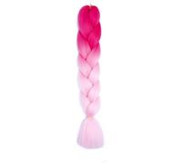 SUXUMHAO 6 Packs 100g/pack 24 Inch High Temperature Braiding Hair Extensions for Women Synthetic Hair for Braiding Twist Crochet Braids Rose to Pink