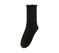 SUXUMHAO 6 pairs of Womens Cotton Socks, Thin Soft Comfort Breathable, Above Ankle Socks for Business, Casual，(Black Q