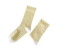 SUXUMHAO 6 pairs Women's Thin Cotton Socks,Soft Cotton Bootie Socks Women Above Ankle Crew Socks (Yellow) Q