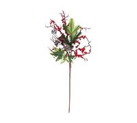 SUXUMHAO 6 Pcs Artificial Pine Needles Branches,Christmas Fake Greenery Pine Picks with Red Berry Stems,Faux Greenery Norfolk Pine Stems Sprigs for DIY Craft Home Decor,K