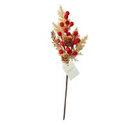 SUXUMHAO 6 Pcs Artificial Pine Needles Branches,Christmas Fake Greenery Pine Picks with Red Berry Stems,Faux Greenery Norfolk Pine Stems Sprigs for DIY Craft Home Decor,E
