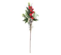 SUXUMHAO 6 Pcs Artificial Pine Needles Branches,Christmas Fake Greenery Pine Picks with Red Berry Stems,Faux Greenery Norfolk Pine Stems Sprigs for DIY Craft Home Decor,F
