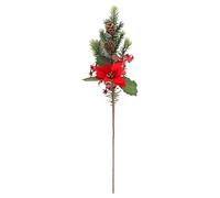 SUXUMHAO 6 Pcs Artificial Pine Needles Branches,Christmas Fake Greenery Pine Picks with Red Berry Stems,Faux Greenery Norfolk Pine Stems Sprigs for DIY Craft Home Decor,G