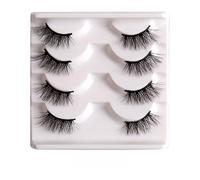 suxuMhao 8 Pairs Fluffy Mink False Eyelashes Natural Look Volume False Eyelashes Half 06