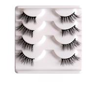 suxuMhao 8 Pairs Fluffy Mink Lashes Natural Look False Eyelashes Volume False Eyelashes Half 07