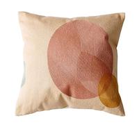 SUXUMHAO Boho Geometric Tufted Decorative Throw Pillow Cover Farmhouse Cotton Embroidery Accent Square Cushion Case for Couch Sofa Bed (EmbroideryD, 18"x18")