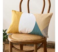 suxuMhao Boho Geometric Tufted Lumbar Decorative Throw Pillow Cover Farmhouse Cotton Embroidery Accent Cushion Case for Couch Sofa Bed (Embroidery1, 12"x20")