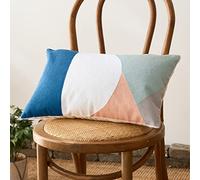 SUXUMHAO Boho Geometric Tufted Lumbar Decorative Throw Pillow Cover Farmhouse Cotton Embroidery Accent Cushion Case for Couch Sofa Bed (Embroidery2, 12"x20")