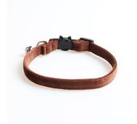 suxuMhao Cats Collar with Buckle Adjustable Safety Soft Collars for Small Dogs or Cats，Velvet Brown