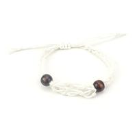 SUXUMHAO Handmade Beaded Bracelet, Suitable for Men and Women, Handmade Woven Mesh Bag Bracelet Adjustable and Stretchable Natural Stone Mesh Bag Bracelet (White)