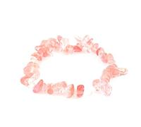 SUXUMHAO Handmade Beaded Bracelet, Suitable for Men and Women, Irregular Natural Stone Bracelet (Dark Pink)