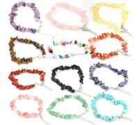 SUXUMHAO Handmade Beaded Bracelet, Suitable for Men and Women, Vintage Natural Stone Crystal Adjustable Bracelet (Yellow)