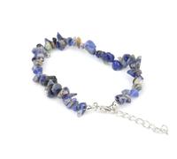 SUXUMHAO Handmade Beaded Bracelet, Suitable for Men and Women, Vintage Natural Stone Crystal Adjustable Bracelet (Dark Blue)