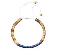 SUXUMHAO Handmade Wooded Wood Beads Boho Vintage Stretch Bracelet, Healing Protection Balance Bracelet for Women Men-Style G