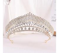 SUXUMHAO Headbands 1 Piece - Crystal Crown Hair Accessory for Brides, Elegant Headwear for Wedding & Special Occasions, Chic Bridal Hair Decoration（White） 028