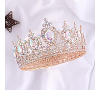 SUXUMHAO Headbands 1 Piece - Crystal Crown Hair Accessory for Brides, Elegant Headwear for Wedding & Special Occasions, Chic Bridal Hair Decoration（A） 02