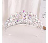 SUXUMHAO Headbands 1 Piece - Crystal Crown Hair Accessory for Brides, Elegant Headwear for Wedding & Special Occasions, Chic Bridal Hair Decoration（AB） 04