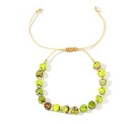 SUXUMHAO Heart Bracelets for Women,Boho Handmade Natural Stone Bracelets Crystal Beads Bracelet Jewelry-Green