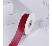 suxuMhao Ribbon for Gift, 2 Rolls red Satin Ribbons, 2.5cm*20yd Polyester Satin Ribbon, Ideal for Gift Wrapping & DIY Decor,