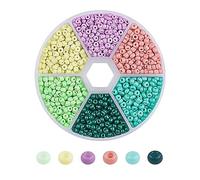 suxuMhao Rice Bead Box Set, 1900pcs 3mm Glass Seed Beads - Colorful Mixed Beads for Jewelry Making, DIY Crafts Embroidery Bead Assortment, Handmade Materials Jewelry Making Supplies,R01