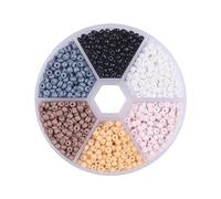 suxuMhao Rice Bead Box Set, 1900pcs 3mm Glass Seed Beads - Colorful Mixed Beads for Jewelry Making, DIY Crafts Embroidery Bead Assortment, Handmade Materials Jewelry Making Supplies,R07