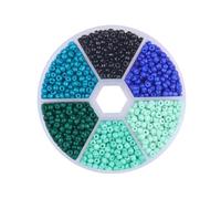 suxuMhao Rice Bead Box Set, 1900pcs 3mm Glass Seed Beads - Colorful Mixed Beads for Jewelry Making, DIY Crafts Embroidery Bead Assortment, Handmade Materials Jewelry Making Supplies,R09