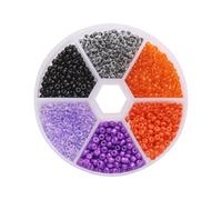 suxuMhao Rice Bead Box Set, 1900pcs 3mm Glass Seed Beads - Colorful Mixed Beads for Jewelry Making, DIY Crafts Embroidery Bead Assortment, Handmade Materials Jewelry Making Supplies,R11
