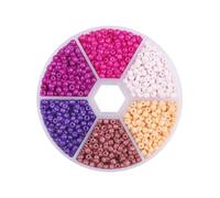 suxuMhao Rice Bead Box Set, 1900pcs 3mm Glass Seed Beads - Colorful Mixed Beads for Jewelry Making, DIY Crafts Embroidery Bead Assortment, Handmade Materials Jewelry Making Supplies,R03